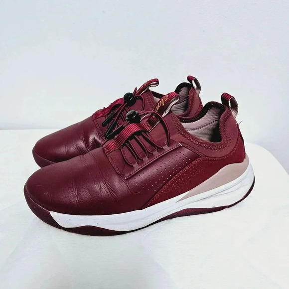 CLOVE burgundy slip on leather comfort sneakers 6 - Picture 5 of 14